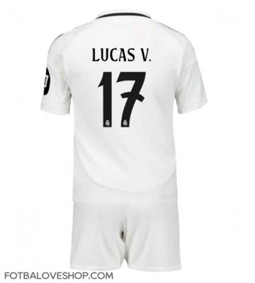 Real Madrid Lucas Vazquez #17 Dětské Domácí Dres 2024-25 Krátký Rukáv (+ trenýrky)